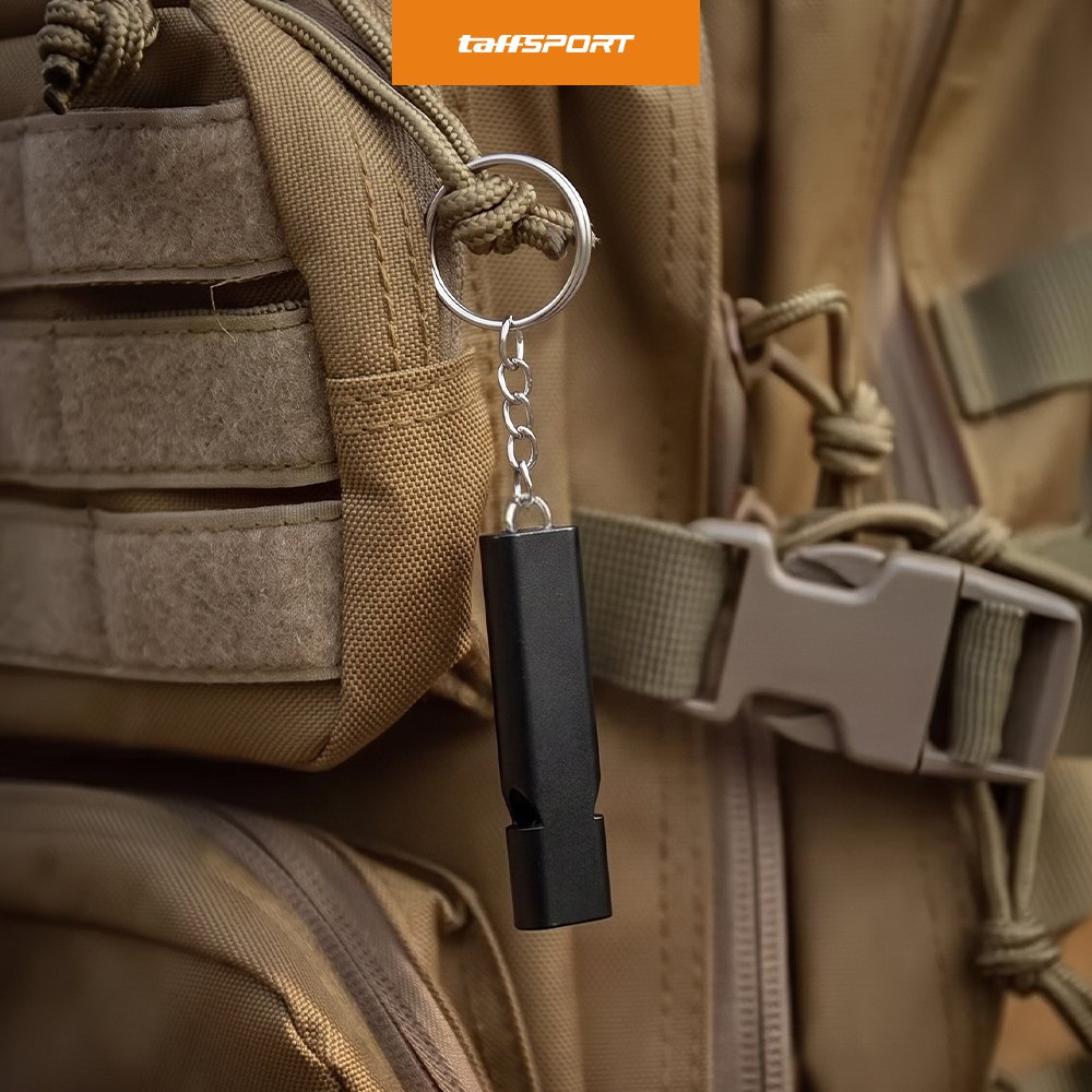 TaffSPORT Gantungan Kunci Peluit Z648 Aluminium Outdoor Whistle Pluit Darurat Survival Emergency untuk Motor Tas Ransel Camping Hiking Petualangan Penanda Suara Pengaman Portable - Gambar 9