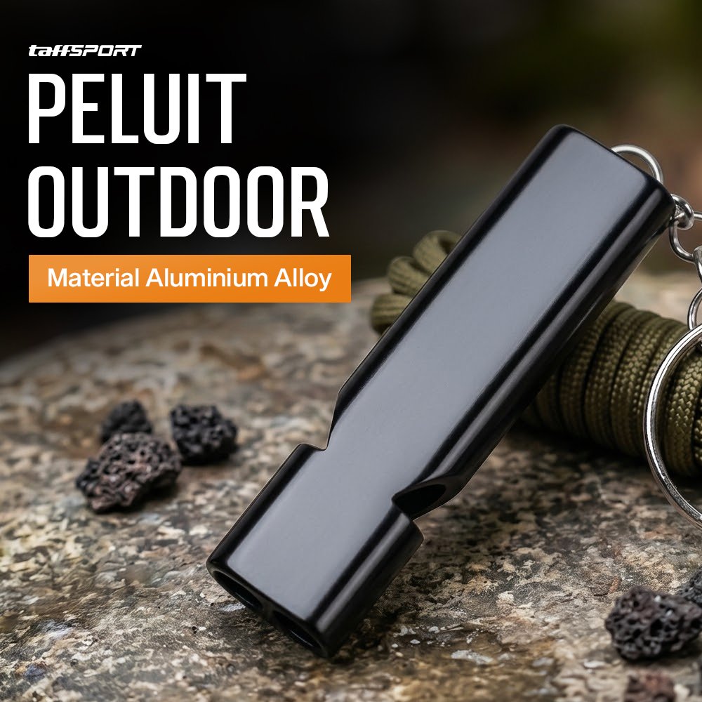 TaffSPORT Gantungan Kunci Peluit Z648 Aluminium Outdoor Whistle Pluit Darurat Survival Emergency untuk Motor Tas Ransel Camping Hiking Petualangan Penanda Suara Pengaman Portable - Gambar 6