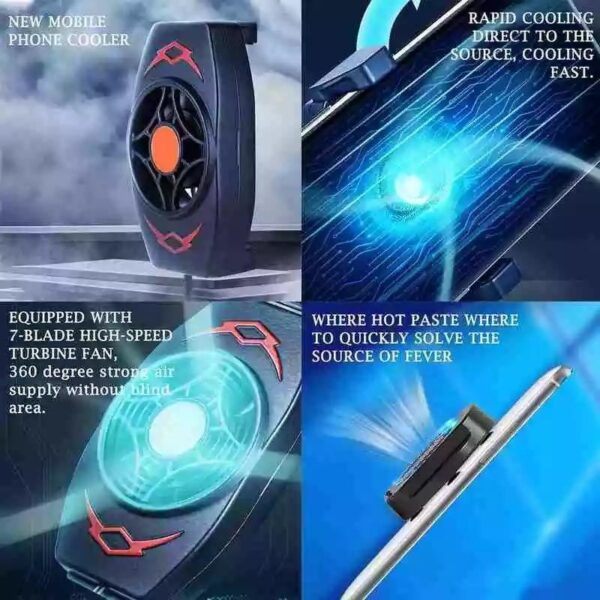 Cooler HP Cooler HP Gaming Cooler HP Murah Cooler Handphone Cooler Pad Hp Pendingin HP Murah Pendingin HP Gaming Pendingin HP Untuk game Ori Kipas HP Gaming Kipas HP Cooling Pad - Gambar 4