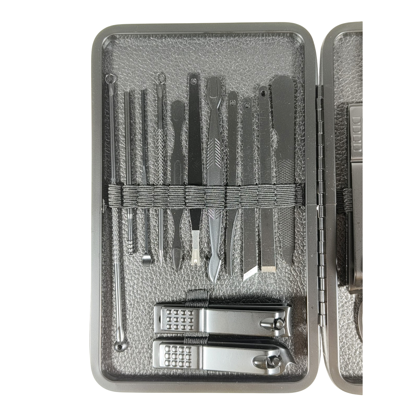 Biutte.co S0M020 1 Set Manicure Pedicure 18 PCS Stainless Steel Gunting Kuku Nail Clipper Kit Perawatan Kuku Tangan Kaki Wajah dengan Kotak Penyimpanan Praktis untuk Salon dan Perawatan di Rumah - Gambar 9