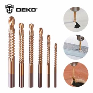Mata Bor Gergaji Mata Bor Gergaji Kayu Mata Bor Gergaji Besi Mata Bor Gergaji Multifungsi Mata Bor Gergaji Potong Titanium Coated Grooving Drill Saw Bit Mata Bor Power Drill HSS Steel 6 PCS - Gambar 8