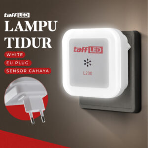 TaffLED Lampu Tidur LED Sensor Cahaya Otomatis L200 EU Plug Cool White 0.5W 250V Lampu Malam Hemat Energi Auto Menyala Saat Gelap dan Mati Saat Terang Cocok untuk Kamar Tidur Anak Lorong Tangga dan Rumah Minimalis - Gambar 4