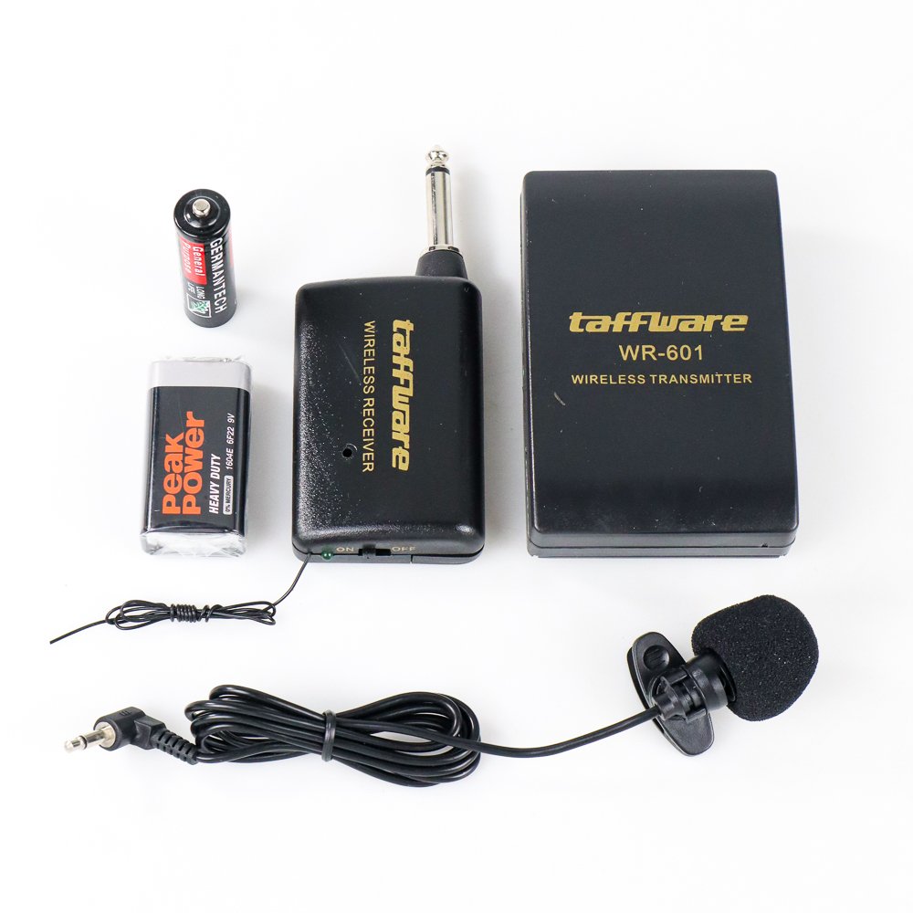 Taffware WR-601 Wireless Microphone FM Transmitter Receiver Pro Mic Clip On Jepit Baju Jack 6.3mm Jarak 20 Meter Mikrofon Nirkabel Portable untuk Ceramah Pidato Imam Masjid Pengajian Presentasi Kelas Vlog Podcast Recording - Gambar 9