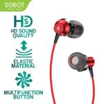 Headset Robot RE240 Dark Red Earphone Handsfree Wired Headset Earphone High Headset Gaming Headset Bass Headset Robot Original Headset Kabel Robot RE 240