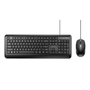 ROBOT KM-2600 Wired Keyboard & Mouse Combo Black Paket Set Keyboard Dan Mouse Kabel USB Untuk PC Dan Laptop Desain Ergonomis Material Berkualitas Awet 104 Keys Anti Ghosting 6 Keys Mouse Optical Hingga 1200 DPI - Gambar 6