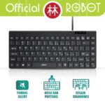 Keyboard Mini USB Robot RK10 Robot RK10 Mini USB Wired Keyboard Ultra Thin Silent Button Anti Slip Keyboard Minimalis Keyboard Mini Laptop Keyboard Kecil Untuk Laptop RK 10 Cable