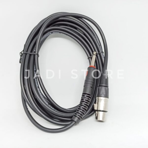 Kabel Mic Kabel Microphone Kabel Mik Kabel Mic Kabel Microphone Jack XLR Female To Jack Akai Jack 6.3 mm Kabel Microphone 5M 5 Meter Kabel Mikrofon Cable Microphone - Gambar 2