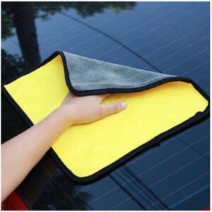 Kain Lap Microfiber Kuning 30x40 cm Serbaguna Penyerap Air dan Debu untuk Mobil Motor Dapur Rumah Kaca Meja Lemari Kain Pembersih Micro Fiber Lembut Ukuran Besar Cuci Kendaraan - Gambar 6