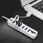 Card Reader HUB 6 Port Card Reader USB Card Reader USB 2.0 Card Reader USB HUB 2 in 1 USB Hub 6 Port Combo Card Reader SD/TF Card Pembaca Kartu Memori Micro SD SD Card USB 2.0 Cardreader