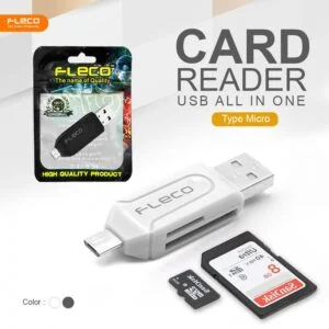 Fleco OTG Card Reader Micro USB 3 in 1 Card reader Micro SD T-Flash SD Memory Card Adapter Untuk Android Smartphone PC Laptop Windows Mac OS Plug and Play Tanpa Power Eksternal Support OTG Data Transfer - Gambar 2