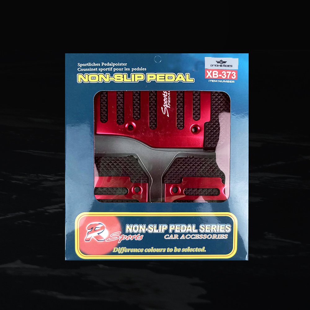 OTOHEROES Cover Pedal Mobil Manual Aluminium Alloy Gas Rem Kopling Universal XB-373 Red Anti Slip Set Baut untuk Pedal Mobil Avanza Ayla L300 dan Kendaraan Manual Nyaman Dipasang Pengganti Pedal Rusak - Gambar 7