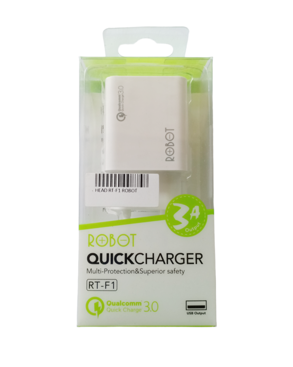 Kepala Charger Robot RT-F1 Batok Charger Adaptor Charger Fast Charger Quick Charge 3A Original Fast Charging Charger Input USB A 18W 3A QC3.0 Fast Quick Charge - Gambar 5