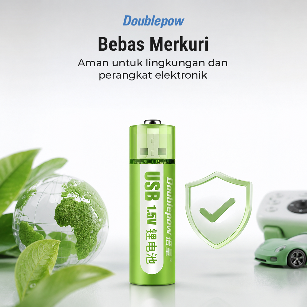 Doublepow Baterai Isi Ulang AA Li-Ion 1.5V 900mAh 1400mWh USB Button Top 1 PCS Baterai A2 Rechargeable untuk Baterai Mainan dan Perangkat Elektronik dengan Pengisian Langsung USB Praktis Daya Stabil - Gambar 6
