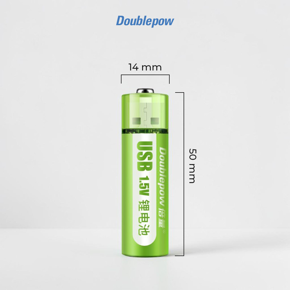 Doublepow Baterai Isi Ulang AA Li-Ion 1.5V 900mAh 1400mWh USB Button Top 1 PCS Baterai A2 Rechargeable untuk Baterai Mainan dan Perangkat Elektronik dengan Pengisian Langsung USB Praktis Daya Stabil - Gambar 7
