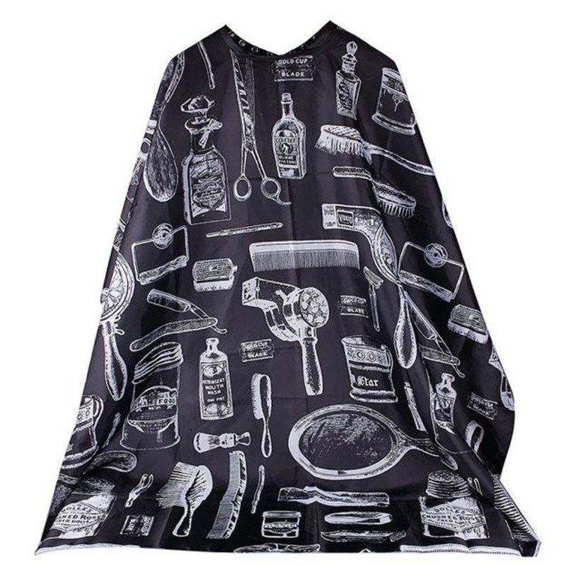 Biutte.co Jubah Apron Pangkas Rambut WB01 Black Cape Salon Barbershop Potong Rambut Dewasa Kain Waterproof Pelindung Pakaian dari Rambut dan Cipratan Air dengan Desain Nyaman Tidak Panas untuk Barber Ukuran 135x120cm - Gambar 7