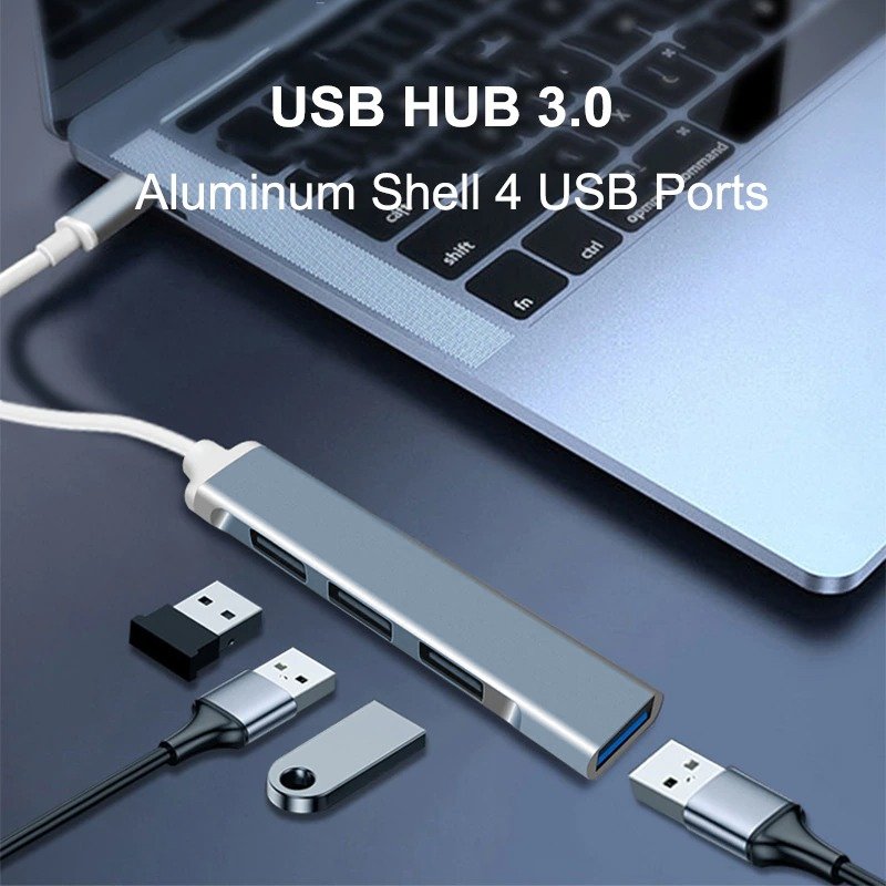 Taffware HUB Type C C809 4in1 Adapter 4 Port USB 3.0 5Gbps dan USB 2.0 Untuk Laptop MacBook HP Handphone Komputer, Aluminium Plug and Play Tanpa Driver, 1 Port 3.0 + 3 Port 2.0 Kabel 10cm - Gambar 9