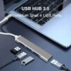 USB HUB Type C HP Macbook Laptop Handphone USB HUB Type C Adapter High Speed 3.0 4 Port Aluminium