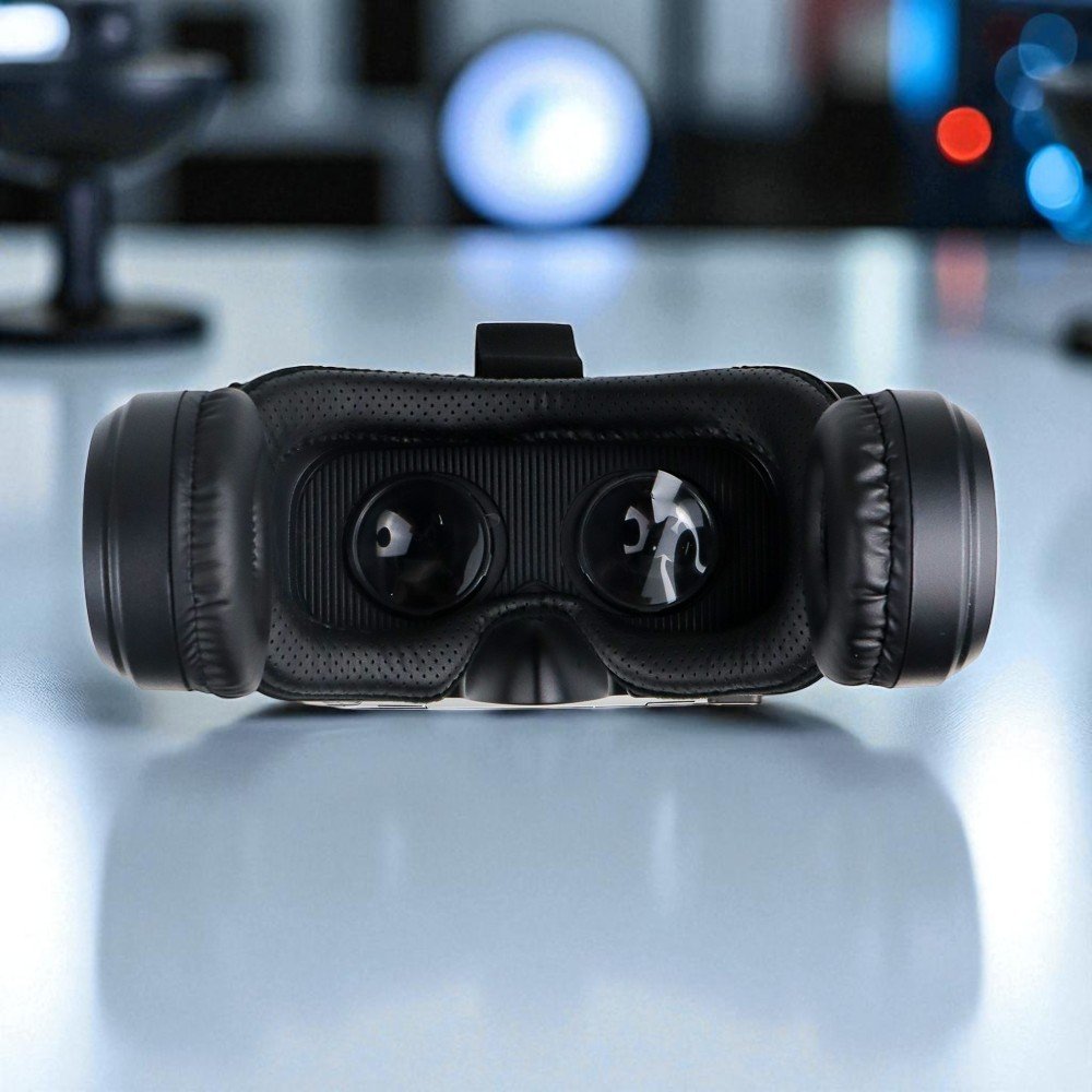 Shinecon 6.0 VR Box Virtual Reality Headset dengan Headphone 3D untuk Smartphone 4.7-6.53 Inch, Lensa Adjustable, Headband Elastis Nyaman, Support Pengguna Berkacamata untuk Game, Film dan Video - Gambar 9