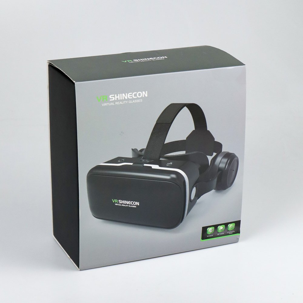 Shinecon 6.0 VR Box Virtual Reality Headset dengan Headphone 3D untuk Smartphone 4.7-6.53 Inch, Lensa Adjustable, Headband Elastis Nyaman, Support Pengguna Berkacamata untuk Game, Film dan Video - Gambar 11