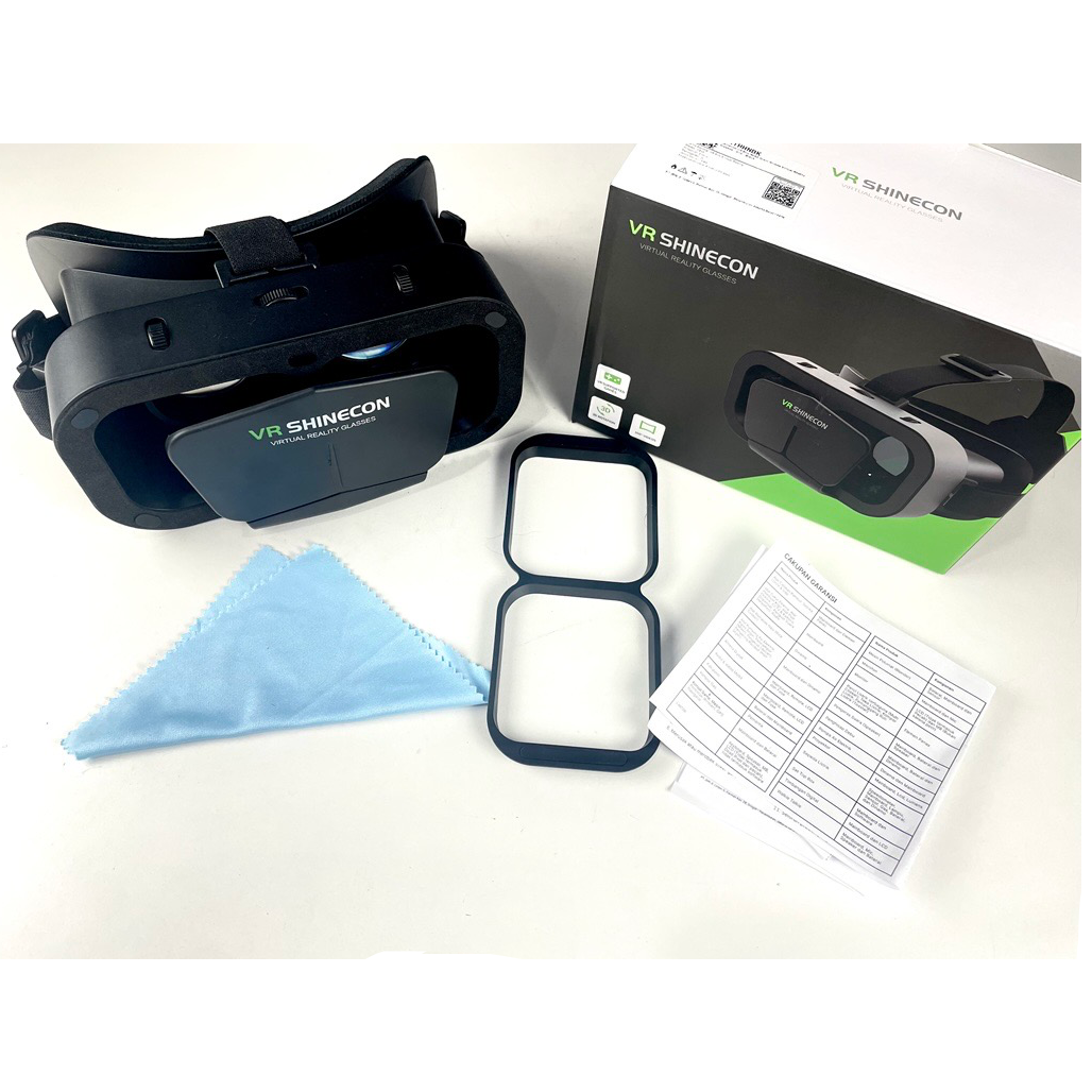 Shinecon G10 VR Box IMAX Giant Screen Virtual Reality Glasses 3D VR Headset untuk Smartphone 4.7-7 Inch, Lensa Bulat Adjustable, Headband Nyaman, Material ABS, Mendukung Pengguna Kacamata untuk Menonton Konten 3D - Gambar 6