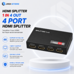 HDMI Splitter 4 Port Kabel HDMI Splitter 1 Input 4 Output HDMI Spliter Alat Menampilkan Layar HDMI Menjadi 4 Layar Monitor Duplikat Layar Monitor