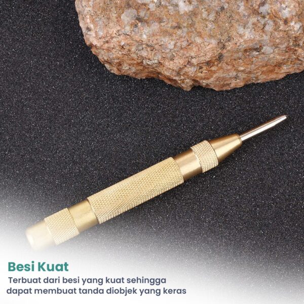 Alat Penanda Titik Mata Bor Automatic Center Punch Penanda Titik Bor Pen Penanda Titik Bor Otomatis Alat Penitik Lubang Mata Bor Automatic Punch Center Point Drill Pin Pelubang Pemberi Tanda Titik Center Punch - Gambar 2