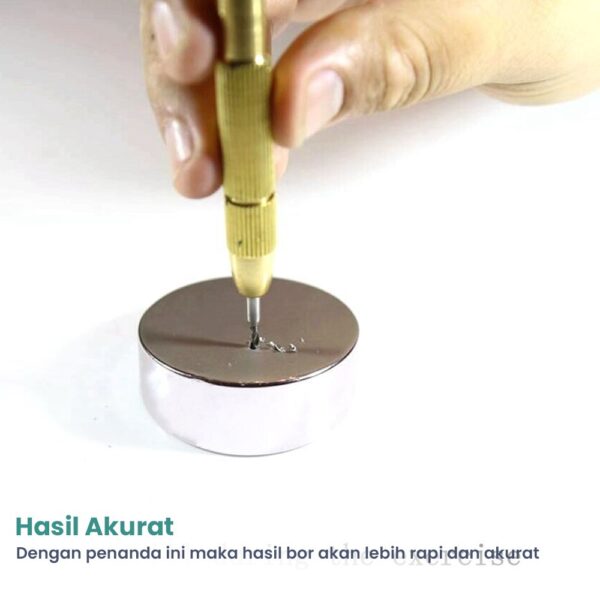 Alat Penanda Titik Mata Bor Automatic Center Punch Penanda Titik Bor Pen Penanda Titik Bor Otomatis Alat Penitik Lubang Mata Bor Automatic Punch Center Point Drill Pin Pelubang Pemberi Tanda Titik Center Punch - Gambar 4