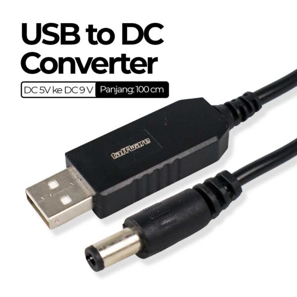Kabel Step Up USB 5v to 9v DC Power Supply Charger Converter Adapter USB Converter Adapter Power Boost Line DC 5V to DC 9V 0.9A - Gambar 2