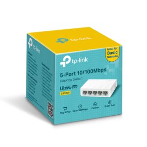 TP-LINK LS1005 Switch Hub 5 Port 100Mbps Desktop LAN Hub - Alat Pembagi Jaringan Internet Kabel Ethernet RJ45 - Switchhub Mini Stabil Hemat Listrik Untuk PC Laptop CCTV Smart TV AP - Network Switch Original Resmi TP Link LiteWave LS1005 Putih Berkualitas - Gambar 5