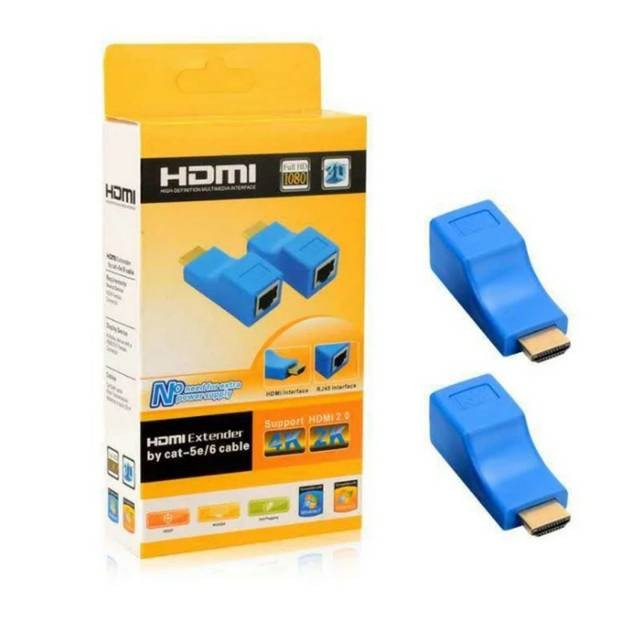 HDMI to LAN HDMI to LAN Converter HDMI to LAN Adapter Extender Adapter RJ45 Female to HDMI Male HDMI Extender by LAN Cable 30M 30 Meter