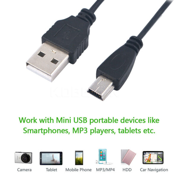Kabel Charger USB Nexian Kabel Charger USB Esia MP3 MP4 Kabel Data Mini USB Cable Esia Nexian Bold 900 BlackBerry Stick - Gambar 3