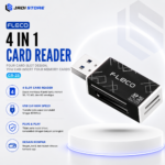 Card Reader Fleco 4 in 1 Card Reader Memory Memori Micro SD Card Reader USB 4 Slot Port 4in1 SD Card SDHC Cardreader