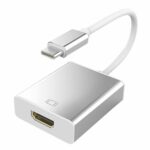Converter Type C to HDMI Adapter USB 3.1 Hub Konverter Tipe C ke HDMI Laptop MacBook Pro PC Komputer ke Monitor TV LED Proyektor Full HD 1080P Sambungan Layar Kerja Presentasi Video Jernih Stabil Plug and Play High Quality Premium