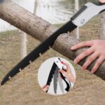 KNIFEZER Gergaji Kayu Lipat Wood Pruning Hand Saw High Hardness - LA146 240MM Gergaji Lipat Kayu Portable Original Super Tajam Besar Multifungsi Outdoor Camping Gardening Folding Saw Pemotong Dahan Pohon Besi Baja Kuat Portabel Ori Praktis