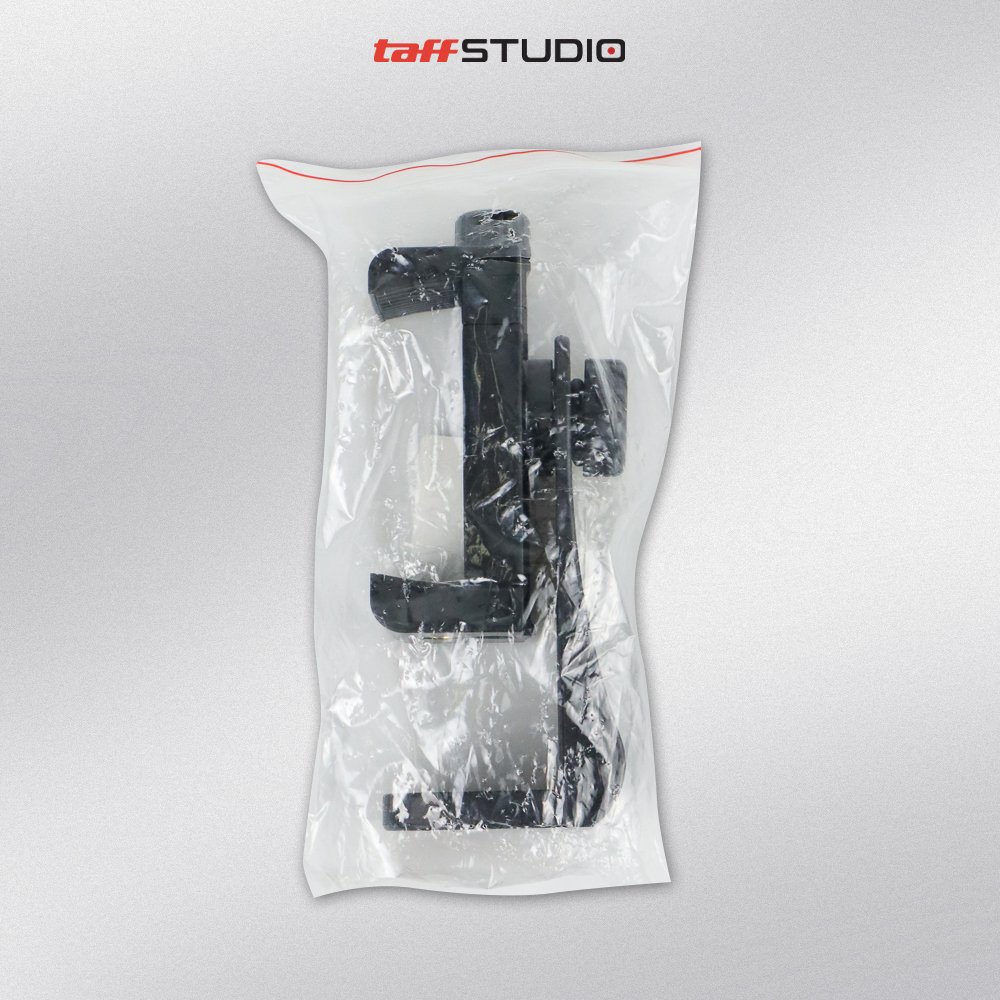 TaffSTUDIO C4 Holder HP Smartphone Clamp Universal 1/4 Inch Screw Mount untuk Tripod Tongsis Monopod, Bracket Penjepit Ponsel 58-105mm, Bisa Putar 360 Derajat Portrait Landscape, Pad Karet Anti Gores - Gambar 10