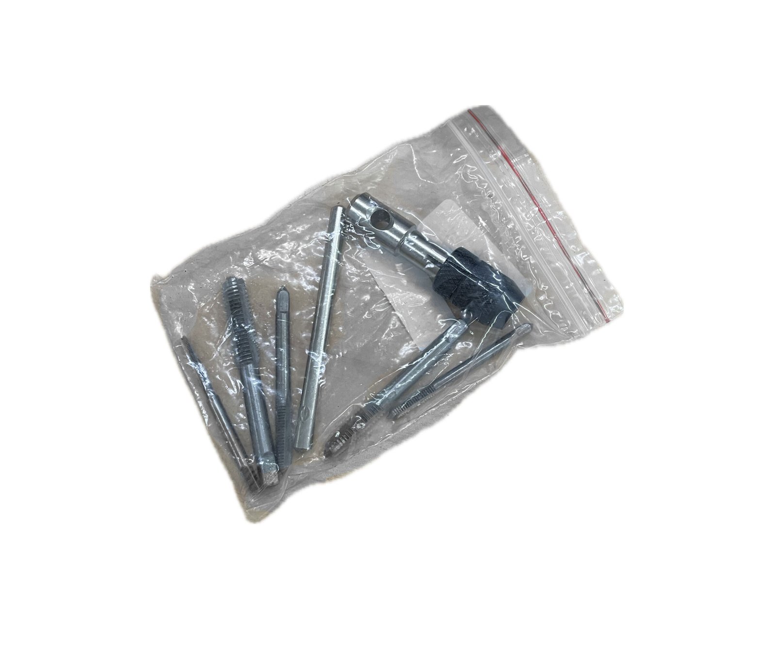 Alloet H21 Set Mata Bor Pembuat Drat Ulir Baut 6 PCS M3 M4 M5 M6 M8, Hand Tapping Twist Bit HSS dengan T-Shaped Wrench, Alat Senai Drat Manual untuk Besi dan Baja, Shank 3-4.5mm, Perkakas - Gambar 6