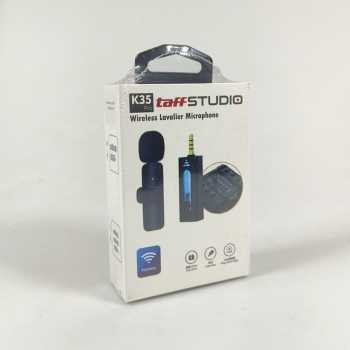TaffSTUDIO K35 Pro Single 3.5mm Microphone Wireless Clip On 1 Mic 2.4GHz Lavalier Mikrofon Portable untuk Vlogging Podcast Live Streaming Interview Karaoke Kamera Laptop Speaker Amplifier Jarak 20 Meter - Gambar 6