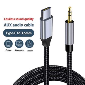 ChicRain Kabel Audio Speaker USB Type C to AUX 3.5mm Stable Signal 1M - CR-35 Kabel Audio USB Type C to Aux 3.5mm 1 Meter Type C Male to AUX 3.5mm Male Kabel Type C to Jack 3.5 Audio Cable Type C to AUX Adapter Converter Kabel Audio Type C 1M - Gambar 6