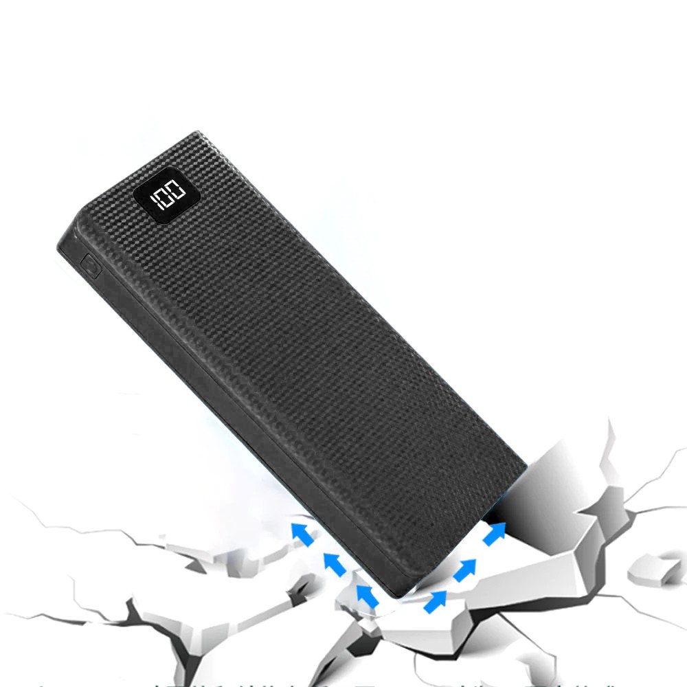 KEBIDU Casing Power Bank DIY C18 8 x 18650 Digital Display 2 Port USB Type A Input Type C Micro USB Output 5V 2A Case Powerbank dengan LCD Indikator Kapasitas untuk Rakitan Baterai 18650 - Gambar 9