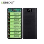 Casing Powerbank 8 Port Input Type C Micro USB DIY Power Bank Case USB Type C 8 x 18650 2 Port
