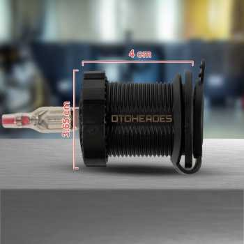 OTOHEROES Y451 Charger HP Motor Dual Port USB A 15W 4.2A 12-24V Waterproof Black dengan LED Display Voltmeter Charger USB Motor 2 Port Pengisi Daya Smartphone Anti Air Charger Aki Motor untuk Perjalanan - Gambar 13