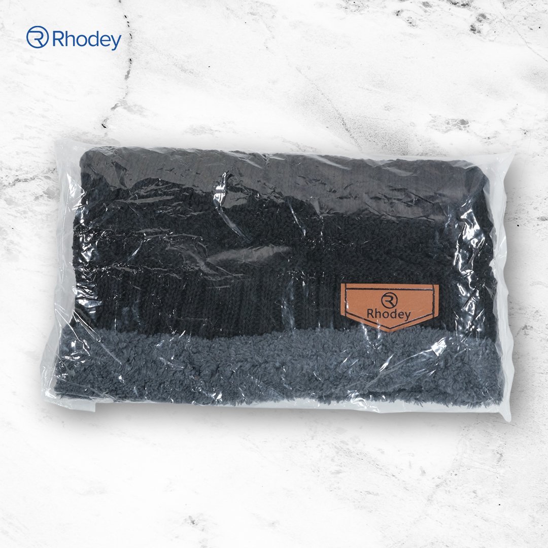Rhodey Topi Kupluk Rajut R54 Pria Wanita Unisex Beanie Hat Winter Poliester Hangat untuk Musim Dingin Gunung Camping Outdoor Adventure Diameter 56-65cm Tinggi 24cm Nyaman Dipakai Sehari-hari - Gambar 13