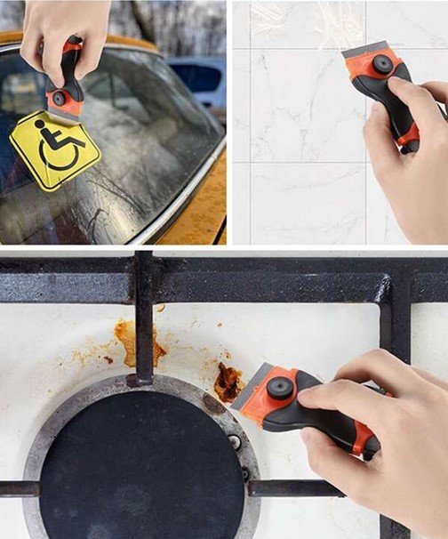Taffware Alat Pengupas Stiker QD-0485 Scraper Knife Serbaguna untuk Mobil Motor Car Sticker Scotlet Pengikis Lem Stiker dengan Mata Pisau Tajam Dapat Diganti, Gagang Plastik Ringkas Ukuran 10.6x4.5cm - Gambar 7
