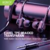 Headset Robot Kabel Transparan RE30 Handsfree Earphone Robot Jack 3.5mm Original Bass New Model Wired Earphone Bass Smartphone Original - Gambar 4