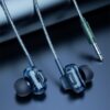 Headset Robot Kabel Transparan RE30 Handsfree Earphone Robot Jack 3.5mm Original Bass New Model Wired Earphone Bass Smartphone Original - Gambar 3