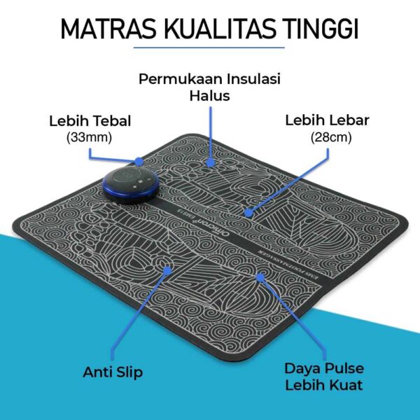 Alat Pijat Kaki Electric Elektrik Akupuntur Alat Pemijat Kaki TaffOmicron Alat Pijat Kaki Elektrik EMS Foot Massager USB 6 Mode - Gambar 8