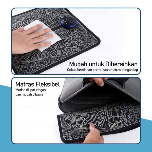 Alat Pijat Kaki Electric Elektrik Akupuntur Alat Pemijat Kaki TaffOmicron Alat Pijat Kaki Elektrik EMS Foot Massager USB 6 Mode - Gambar 5