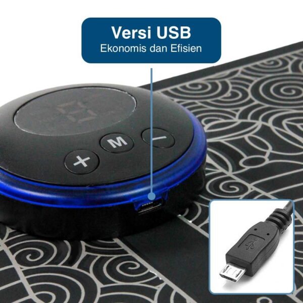 Alat Pijat Kaki Electric Elektrik Akupuntur Alat Pemijat Kaki TaffOmicron Alat Pijat Kaki Elektrik EMS Foot Massager USB 6 Mode - Gambar 4