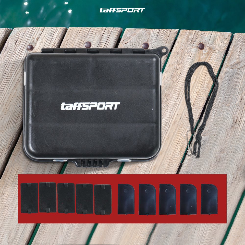 TaffSPORT Box Kail Pancing Q041 Waterproof Case Kotak Penyimpanan Umpan Alat Pancing Plastik Tahan Air Dengan Banyak Slot Pembatas, Kunci Praktis Untuk Memancing Outdoor Lengkap Tali dan Set Pembatas - Gambar 8