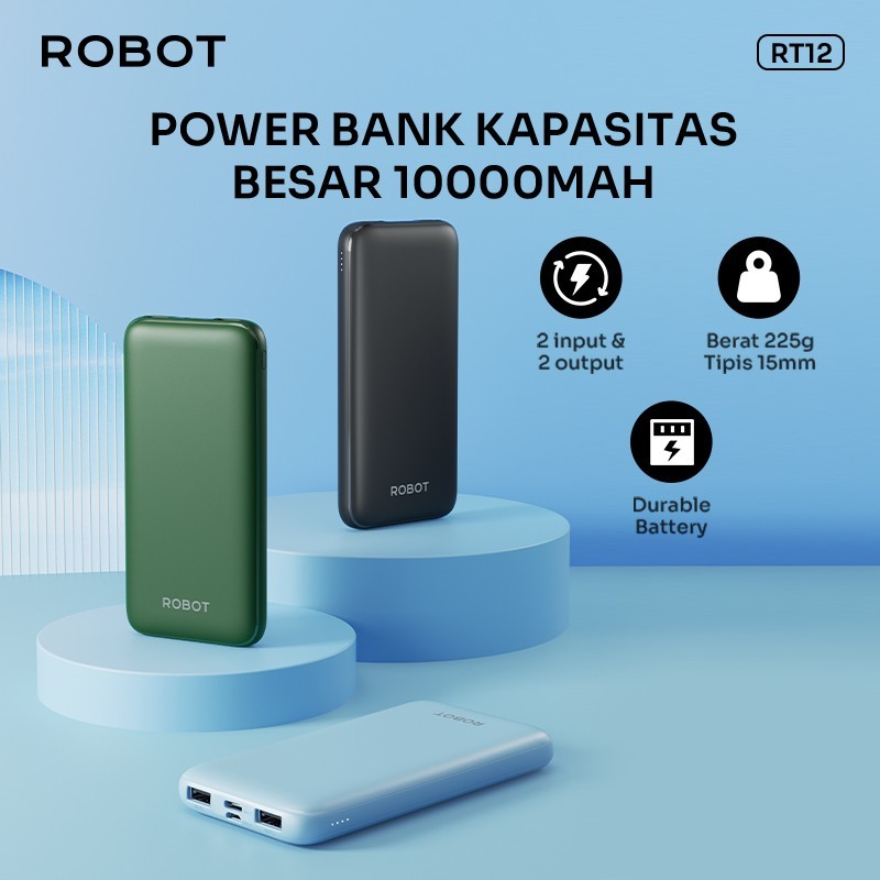 Robot Powerbank Robot Rt Mah Dual Input Output Slim Original